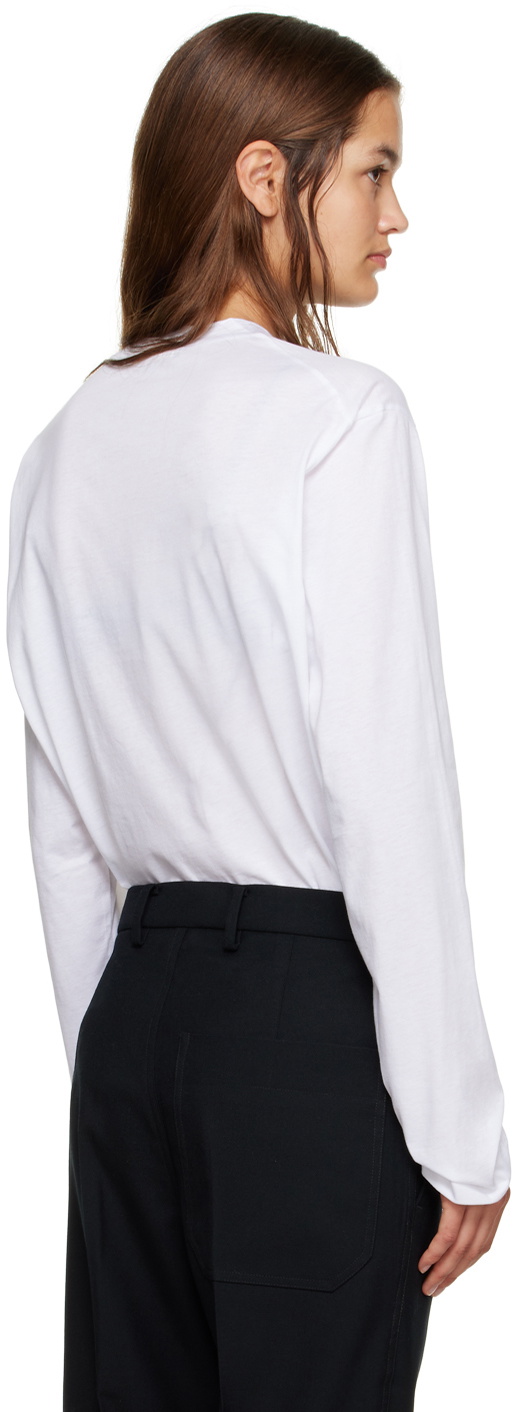 Sofie D'Hoore White Crewneck Long Sleeve T-Shirt