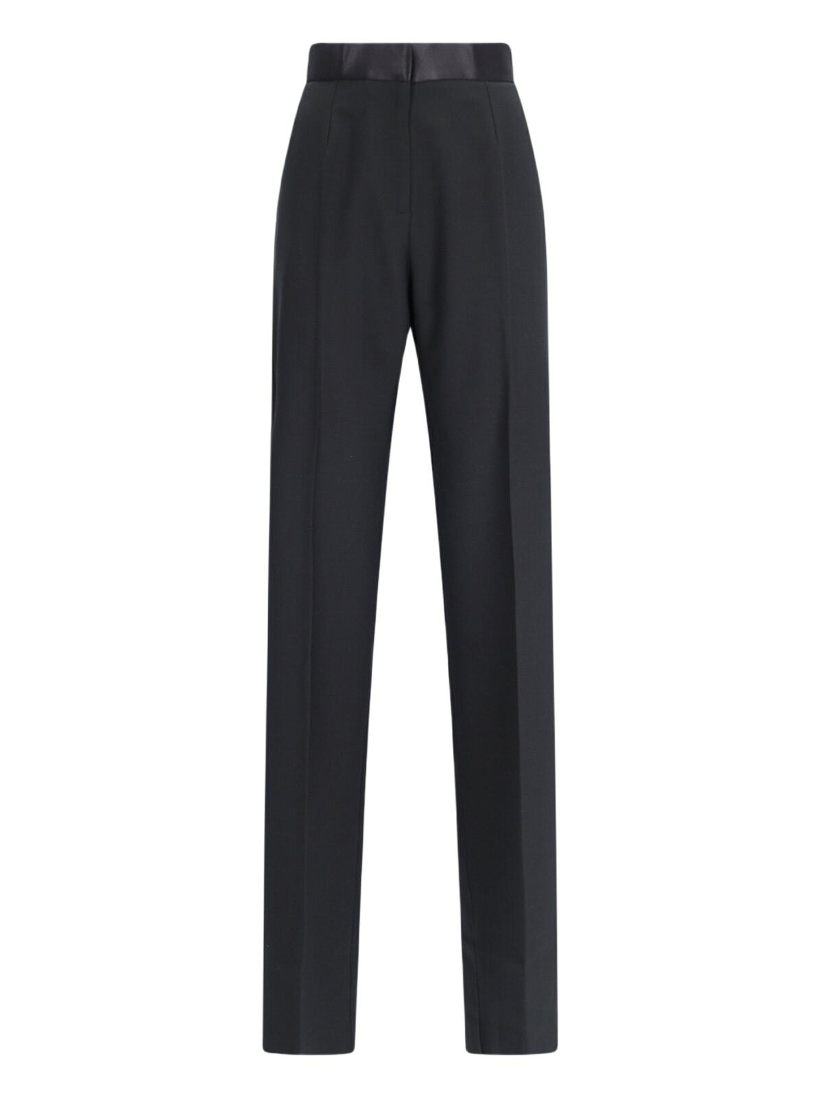 パンツ Nensi Dojaka Black viscose stretch pant (NDAW23KT022 BLACK) Nensi Dojaka lace-up flared pants NDAW23KT022 black