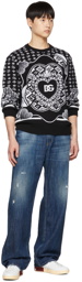 Dolce & Gabbana Black Graphic Sweater