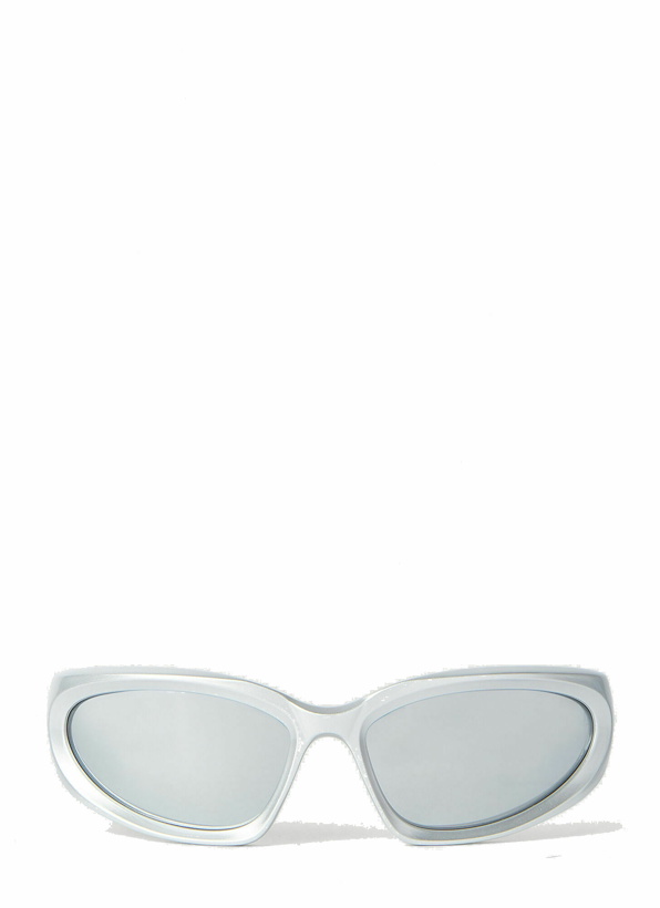 Photo: Balenciaga - Swift Oval Sunglasses in Grey