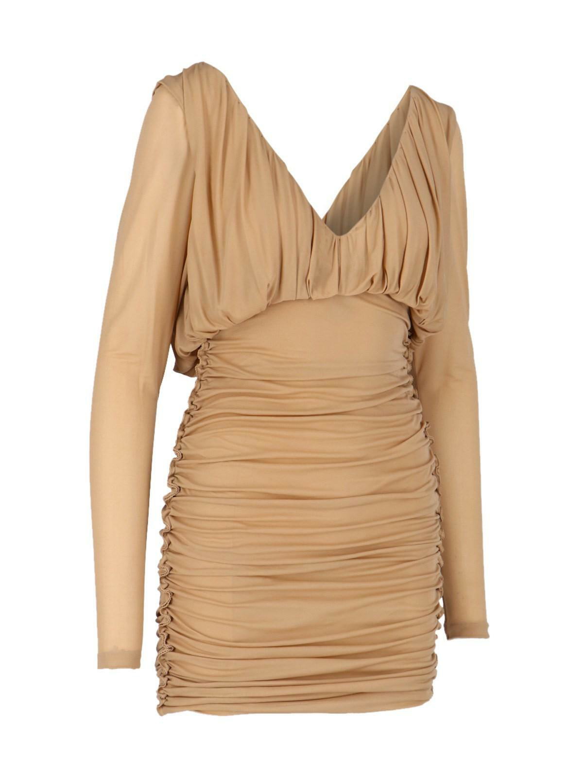 Saint Laurent Two-tone Velvet Mini Dress Saint Laurent
