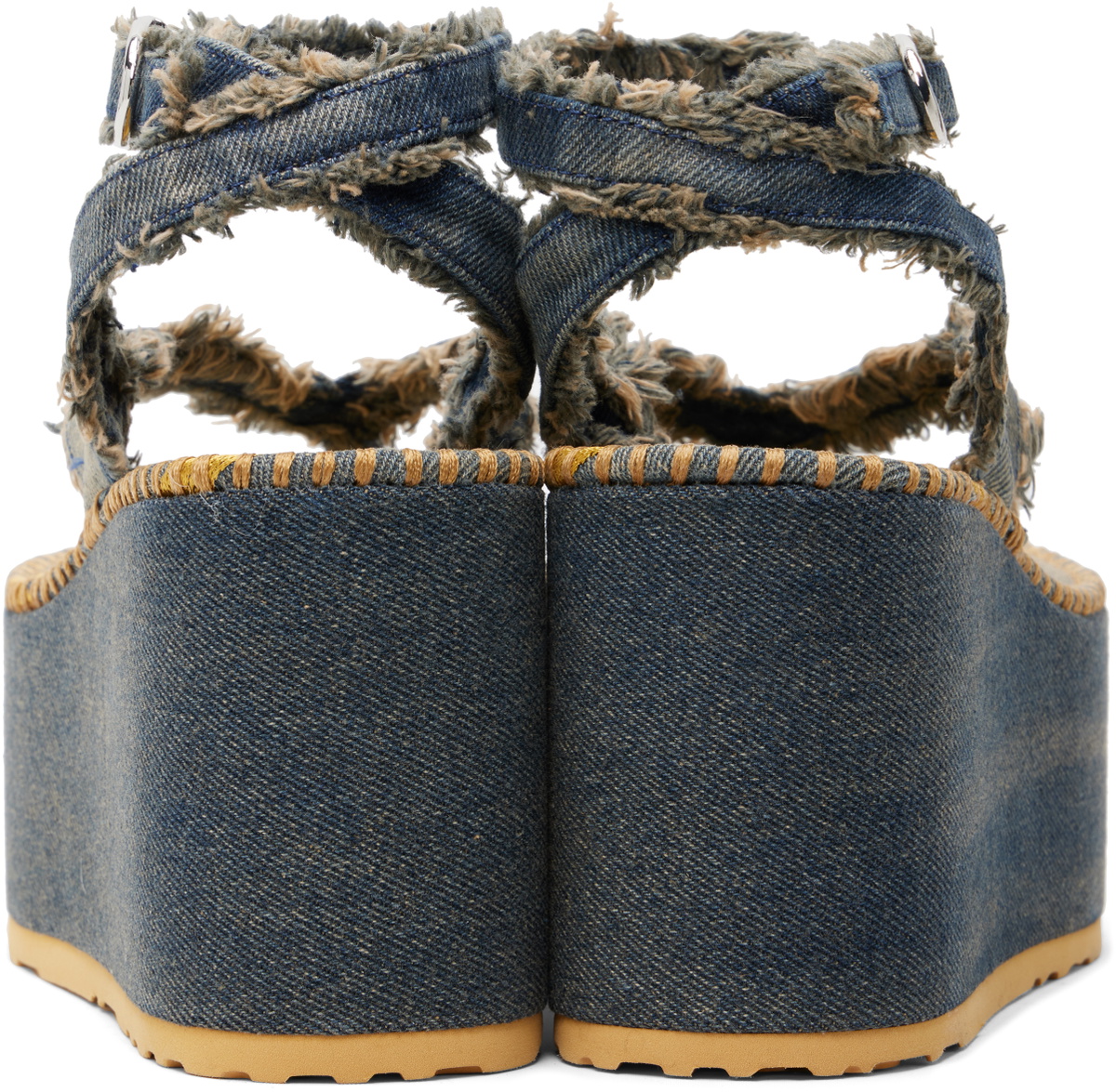 Diesel Blue SA-Nikola Denim Heeled Sandals