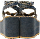 Diesel Blue SA-Nikola Denim Heeled Sandals