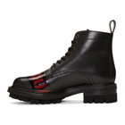 Dsquared2 Black Punk Tape Lace-Up Boots