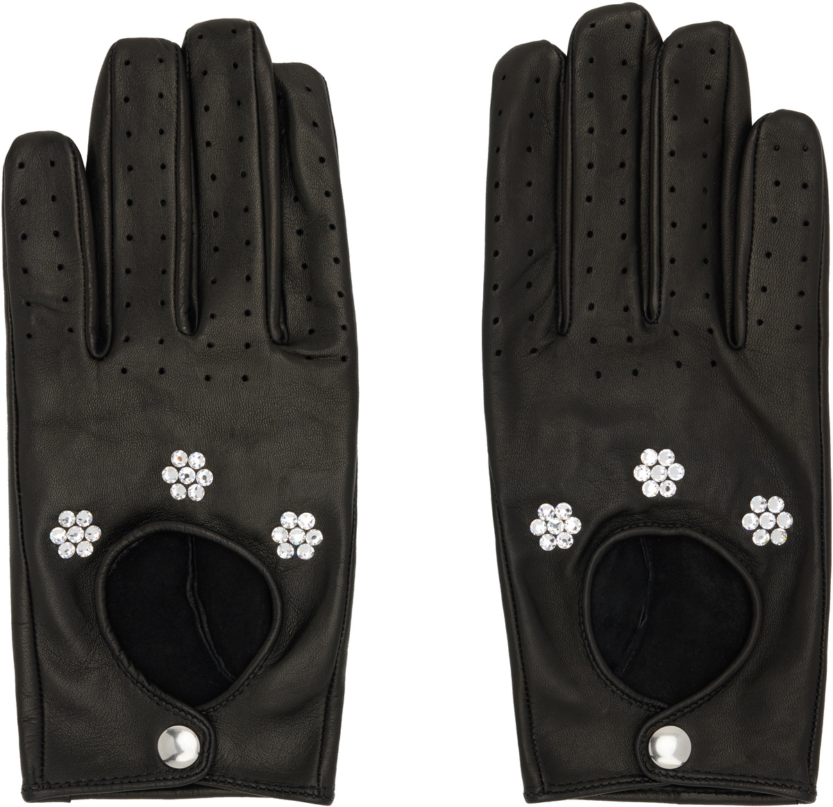 小物 ernest w. baker leather globe Ernest W. Baker Black Floral Gloves Ernest W. Baker