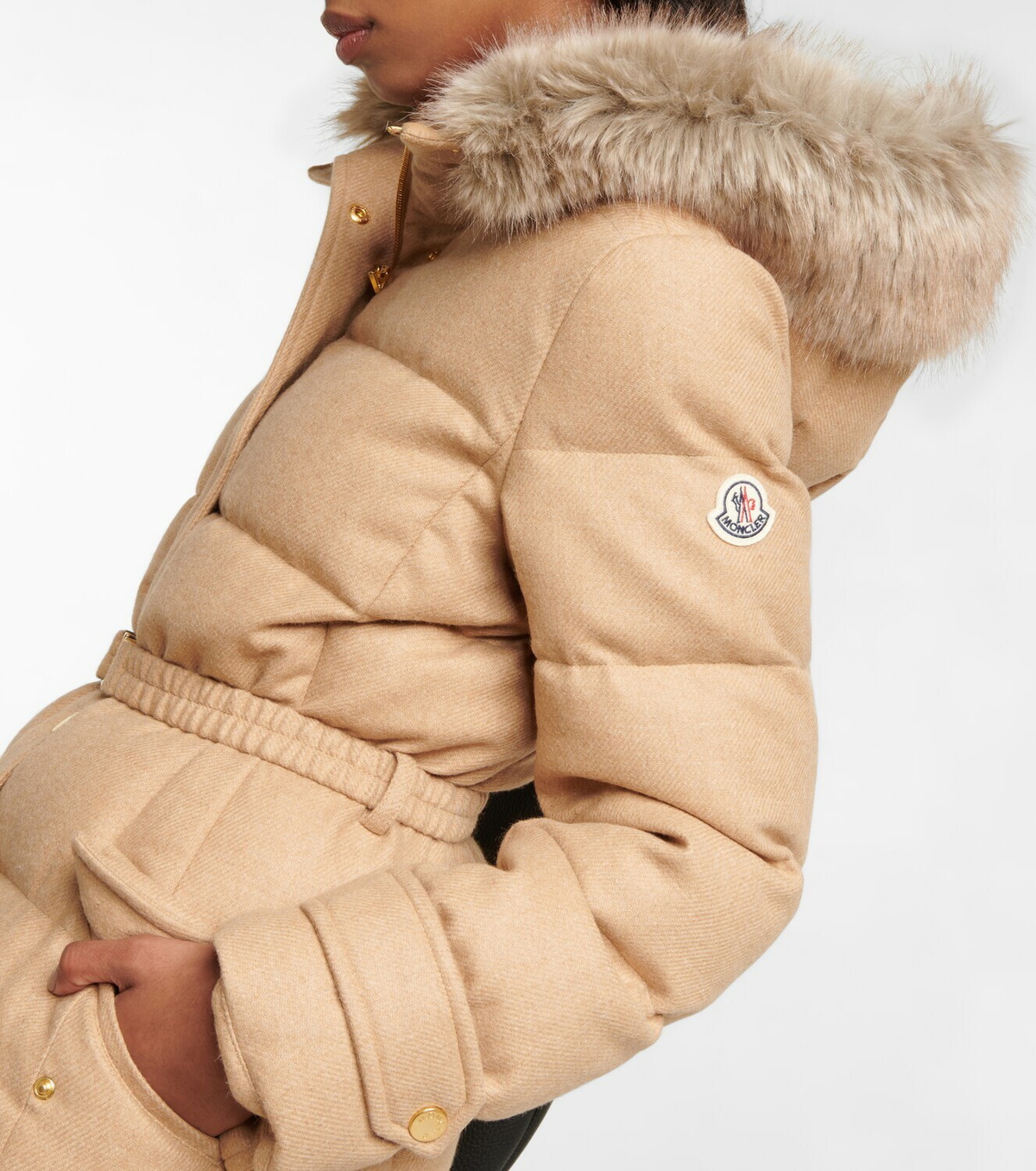 Moncler - Glere faux fur-trimmed down coat Moncler