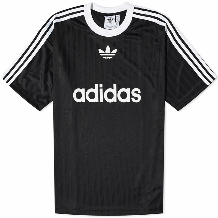 Photo: Adidas Men's Adicolor Poly T-shirt in Black/White