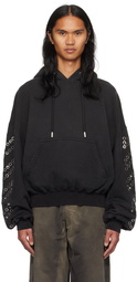 Off-White Black Eyelet Hoodie