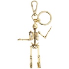 Alexander McQueen Gold Shiny Skeleton Keychain