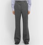 Gucci - Dark-Grey Wide-Leg Wool-Sharkskin Suit Trousers - Gray