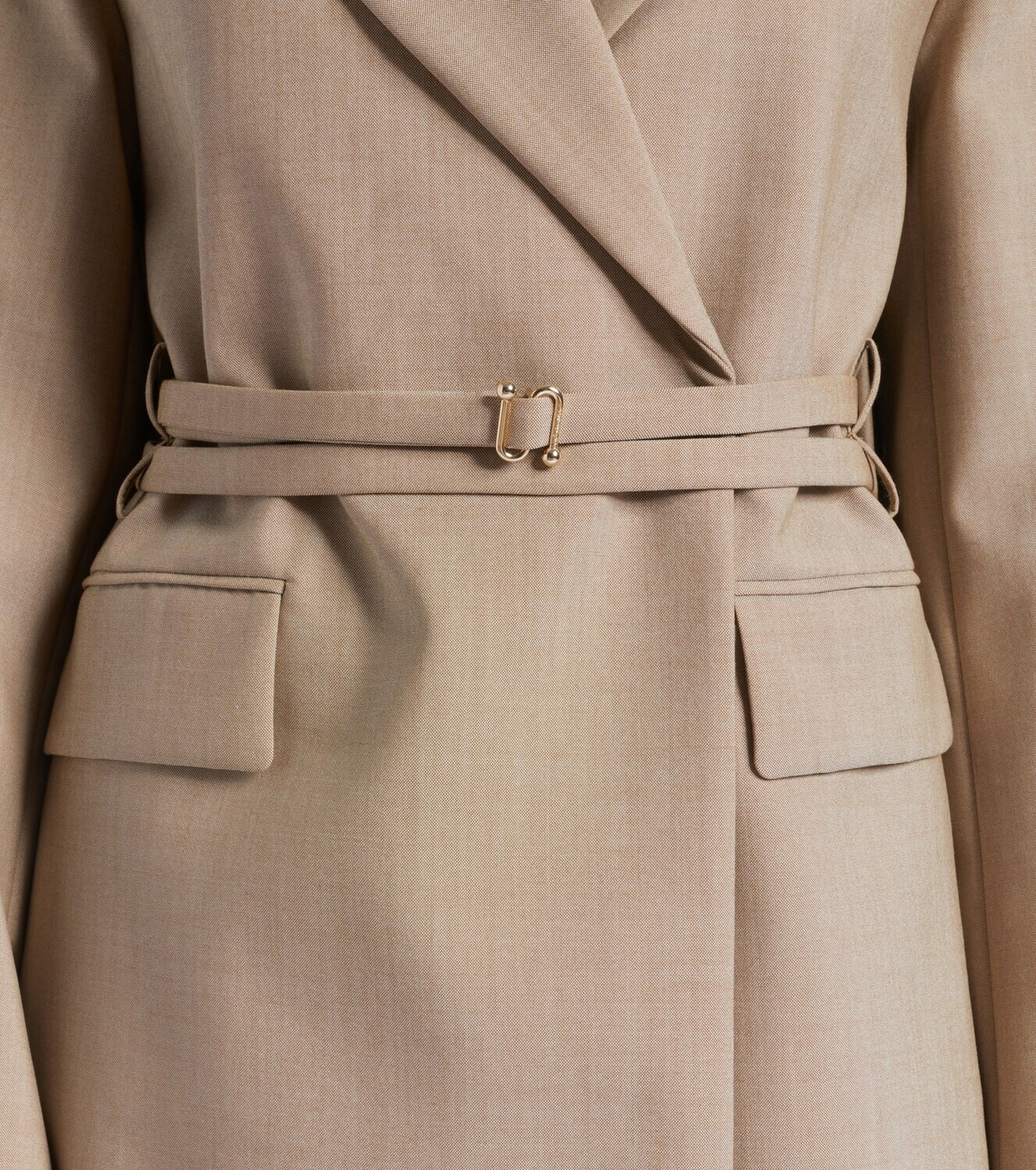 Sportmax Tubinga belted virgin wool blazer