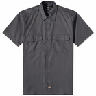 Dickies Men's Short Sleeve Work Shirt in Charcaol Grey