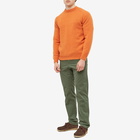 Albam Men's Boiled Wool Crew Neck Knit in Orange