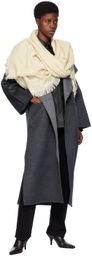 TOTEME Beige Monogram Wool Cashmere Scarf