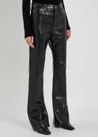 Agolde Kick Boot Bootcut Leather Trousers Black