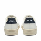 Veja Men's V-12 Leather Sneakers in White/Burgundy/Navy