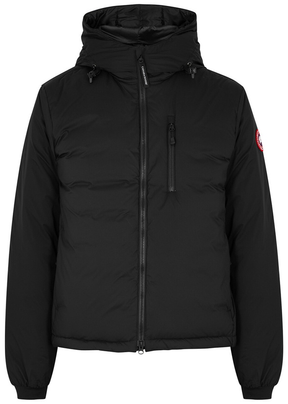 Photo: Canada Goose Lodge Black Hooded Feather-light Shell Jacket