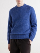 Anderson & Sheppard - Geelong Brushed-Wool Sweater - Blue