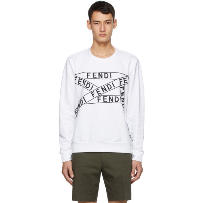 Photo: Fendi White Logo Sweatshirt