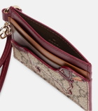 Gucci GG Canvas leather-trimmed card holder