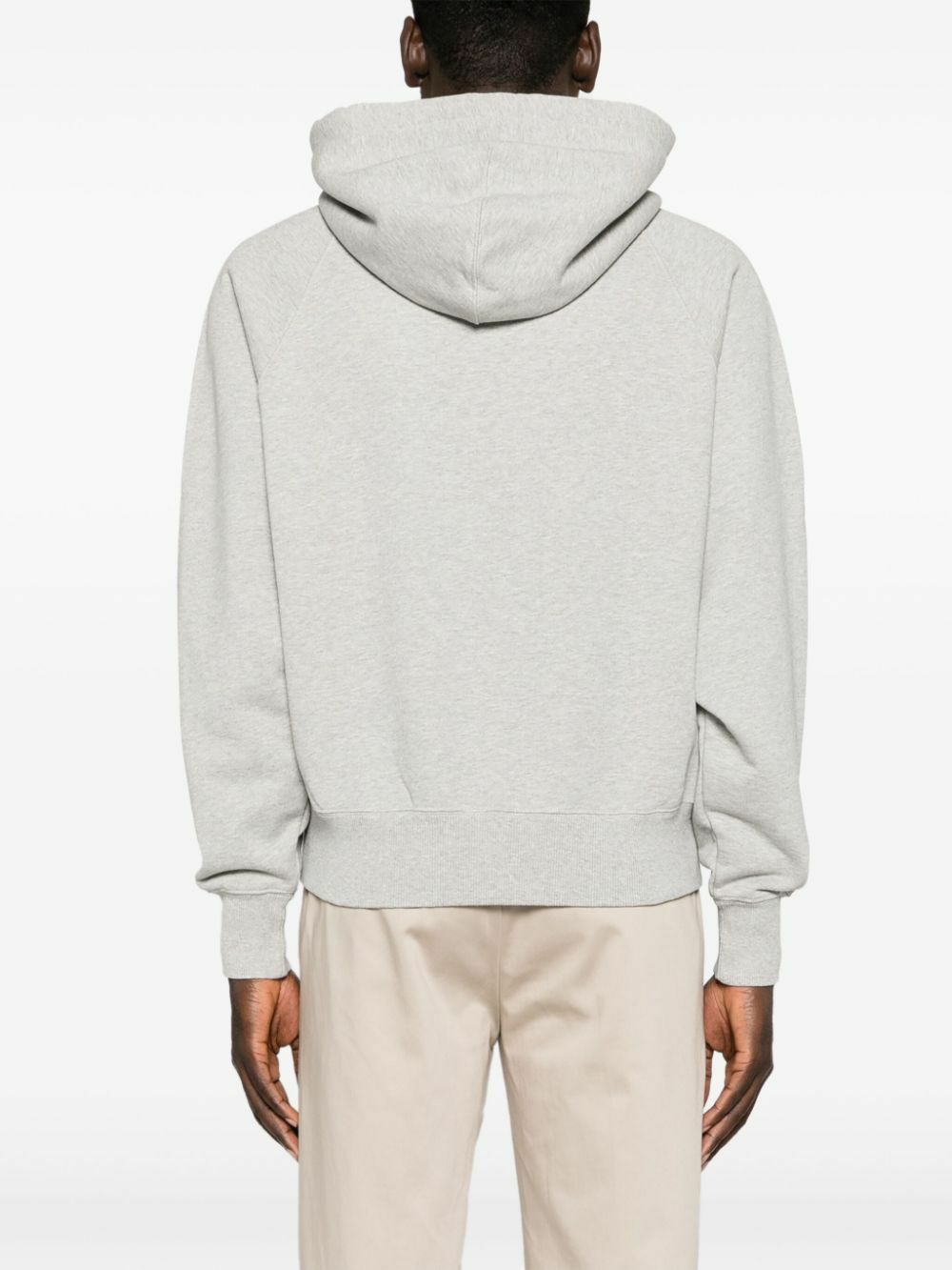 AMI Paris Grey Ami De Coeur Zipped Hoodie