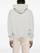 AMI Paris Grey Ami De Coeur Zipped Hoodie