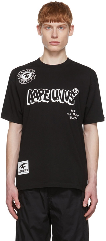 Photo: AAPE by A Bathing Ape Black Cotton T-Shirt