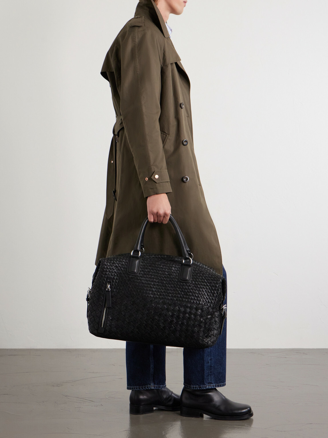Officine Creative - Woven Leather Weekend Bag