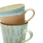 HKliving Cappuccino Mugs - Set of 4 in Dada 