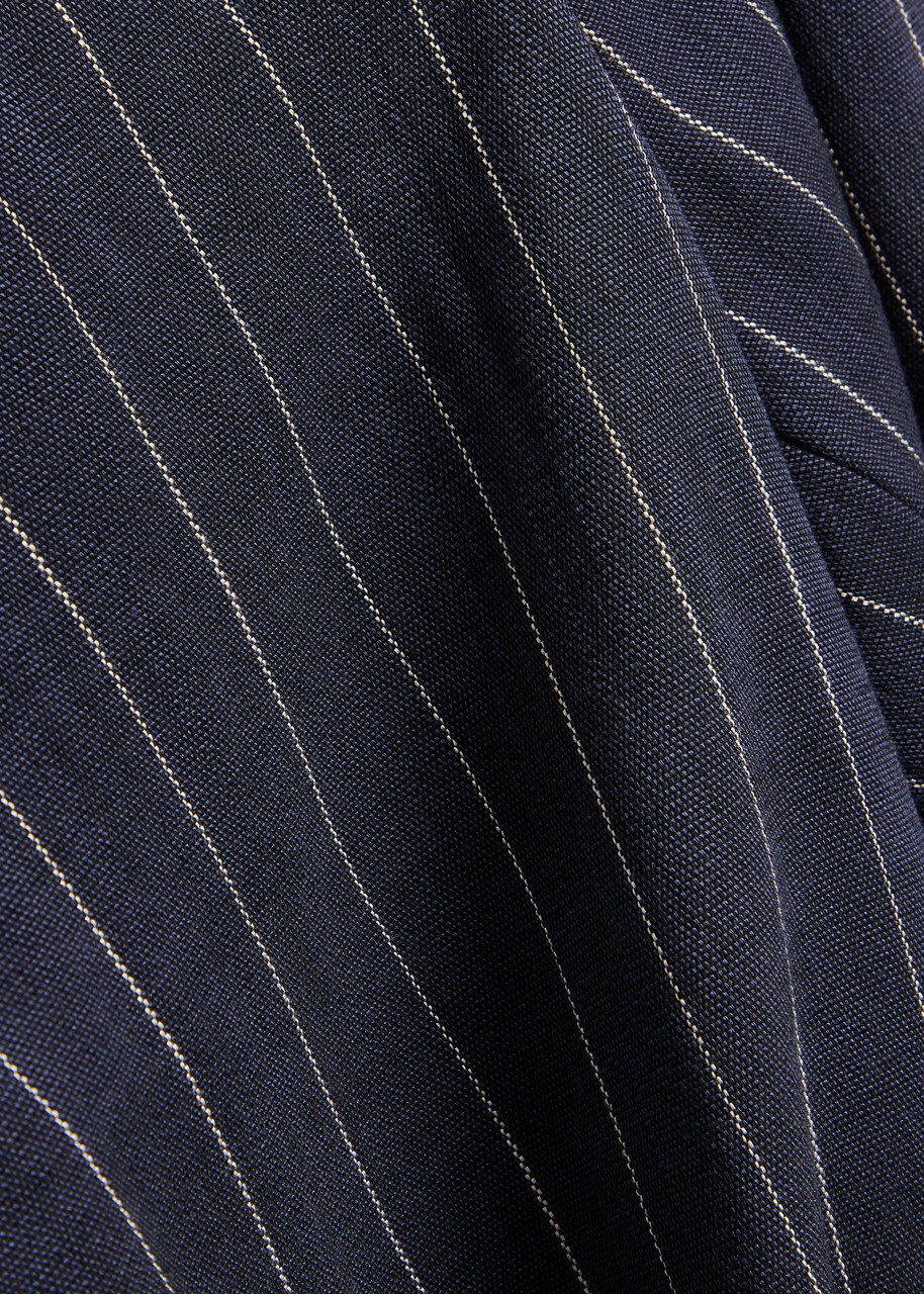 Simkhai Tavar Pinstripe Straight-leg Canvas Trousers Navy