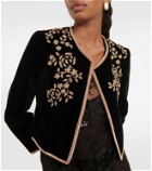 Dodo Bar Or Marcy embroidered velvet jacket