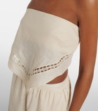 Simkhai Linen-blend top