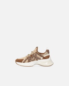 Pinko Ariel Sneakers With Laces And Rhinestones Rope Beige