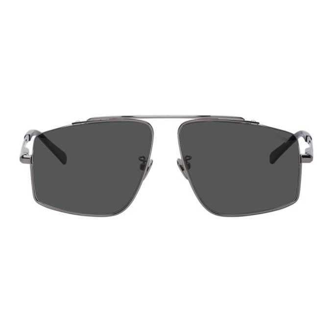 Photo: Brioni Silver and Black Square Sunglasses