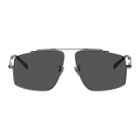 Brioni Silver and Black Square Sunglasses