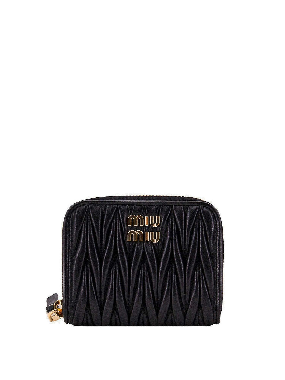 Miu Miu Wallet Black Womens Miu Miu