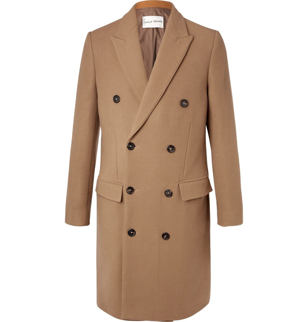 SALLE PRIVÉE - Ives Double-Breasted Wool-Blend Overcoat - Brown SALLE ...