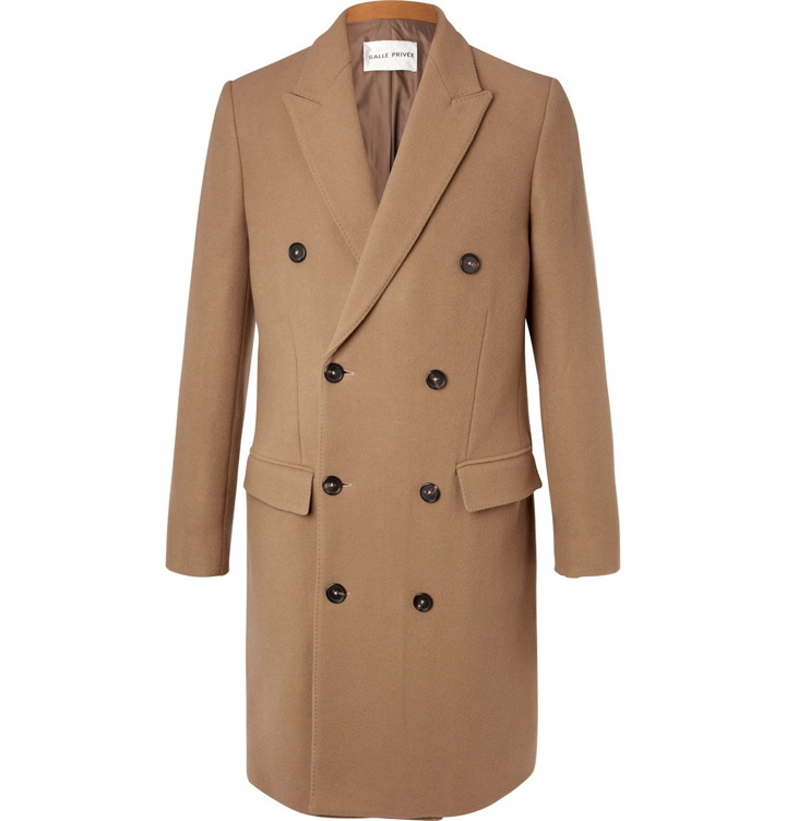 Photo: SALLE PRIVÉE - Ives Double-Breasted Wool-Blend Overcoat - Brown