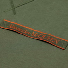 Alexander McQueen Men's Taped Logo Crew Sweat in Khaki/Multi