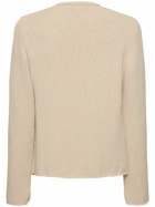 COURREGES - Open Side Cotton & Linen Knit Sweater