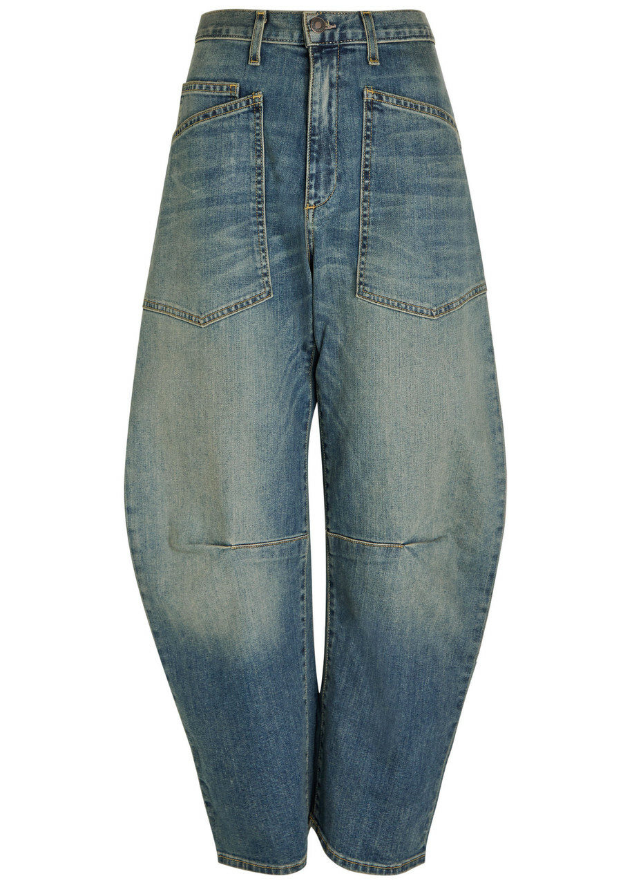 Nili Lotan Shon Barrel-leg Jeans Denim