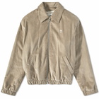 AMI Men's Tonal Small A Heart Corduroy Jacket in Beige