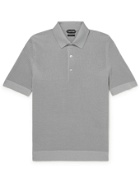 TOM FORD - Silk and Cashmere-Blend Polo Shirt - Gray