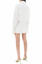 INTERIOR nuno mini shirt dress White