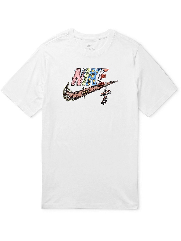 Photo: Nike - Sportswear Fantasy Futura Logo-Print Cotton-Jersey T-Shirt - White