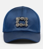 Roger Vivier Efflorescence satin baseball cap