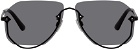 MCQ Black Rimless Aviator Sunglasses
