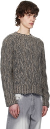 Eckhaus Latta Taupe Plait Sweater