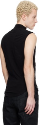Julius Black Seamed High Neck T-shirt