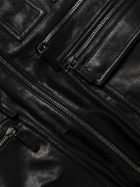 Tod's - Logo-Debossed Leather Bomber Jacket - Black